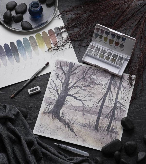 Tinted Charcoal Paint Pan Set