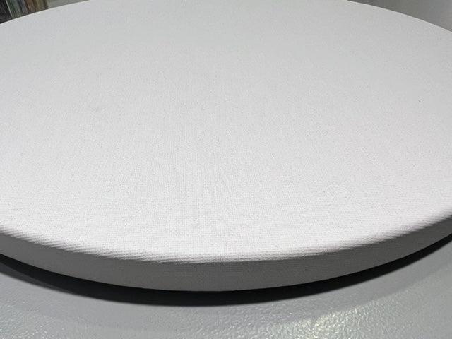 Runde lærreder i bedste håndlavet kvalitet, 2 cm dybde, fræset 20 mm MDF med kraftig bomuld/polyester lærred