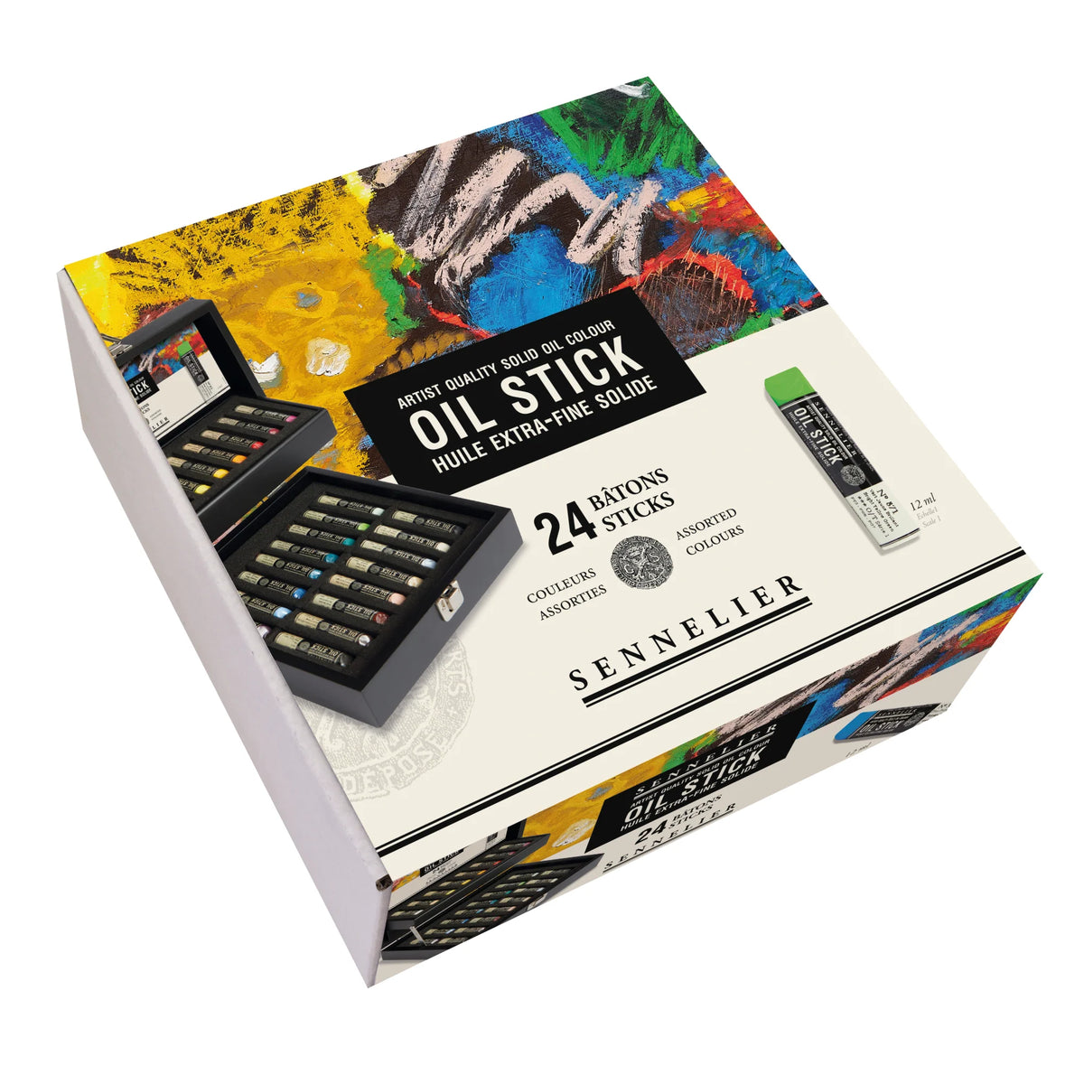 Sennelier Oil Stick i sæt med 24 stk.