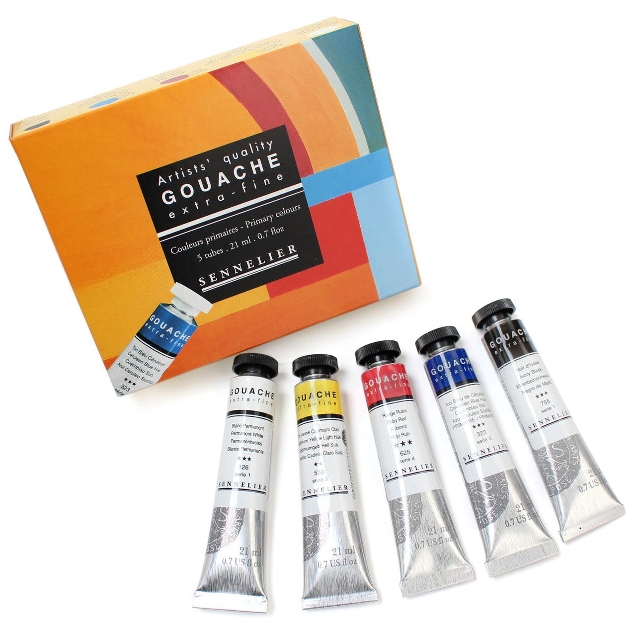 Sennelier Gouache - sæt 5 x 21 ml.