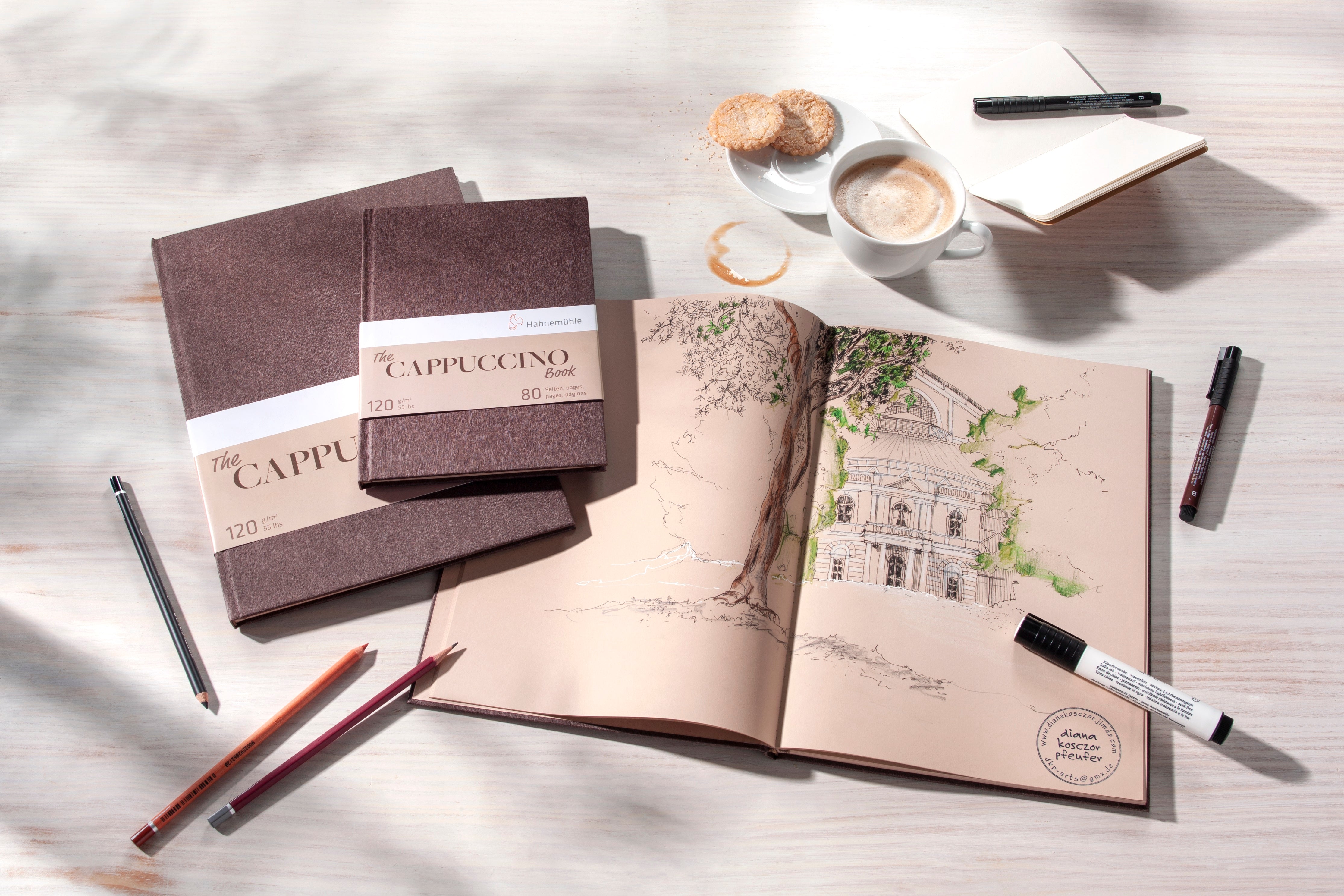 Hahnemuhle cappuccino skitsebog A5 120G