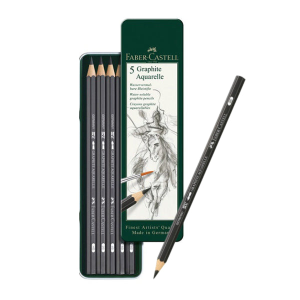 Faber Castell Graphit Aquarelle i sæt med 5 stk