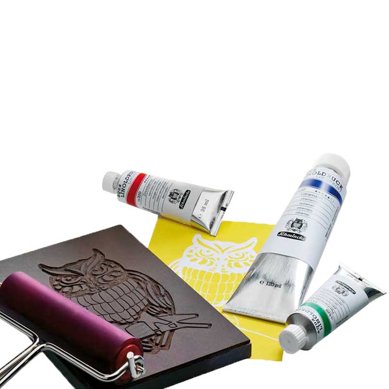 Schmincke Linoleumstrykfarver i sæt á 5x20ml