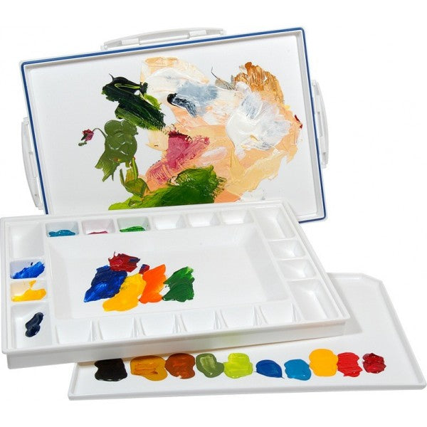 Lufttæt Plastic palette 2 med 1 stor palette og blanderum