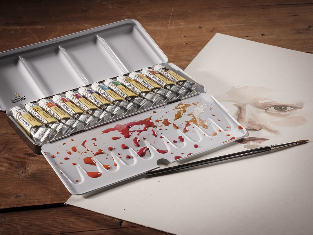 Royal Talens Rembrandt Akvarelsæt med 12 tuber á 10ml Portrait Selection