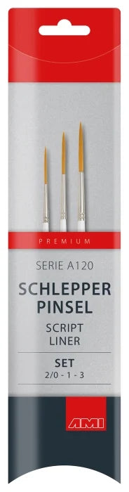Rigger / Liner Penselsæt med 3 str.