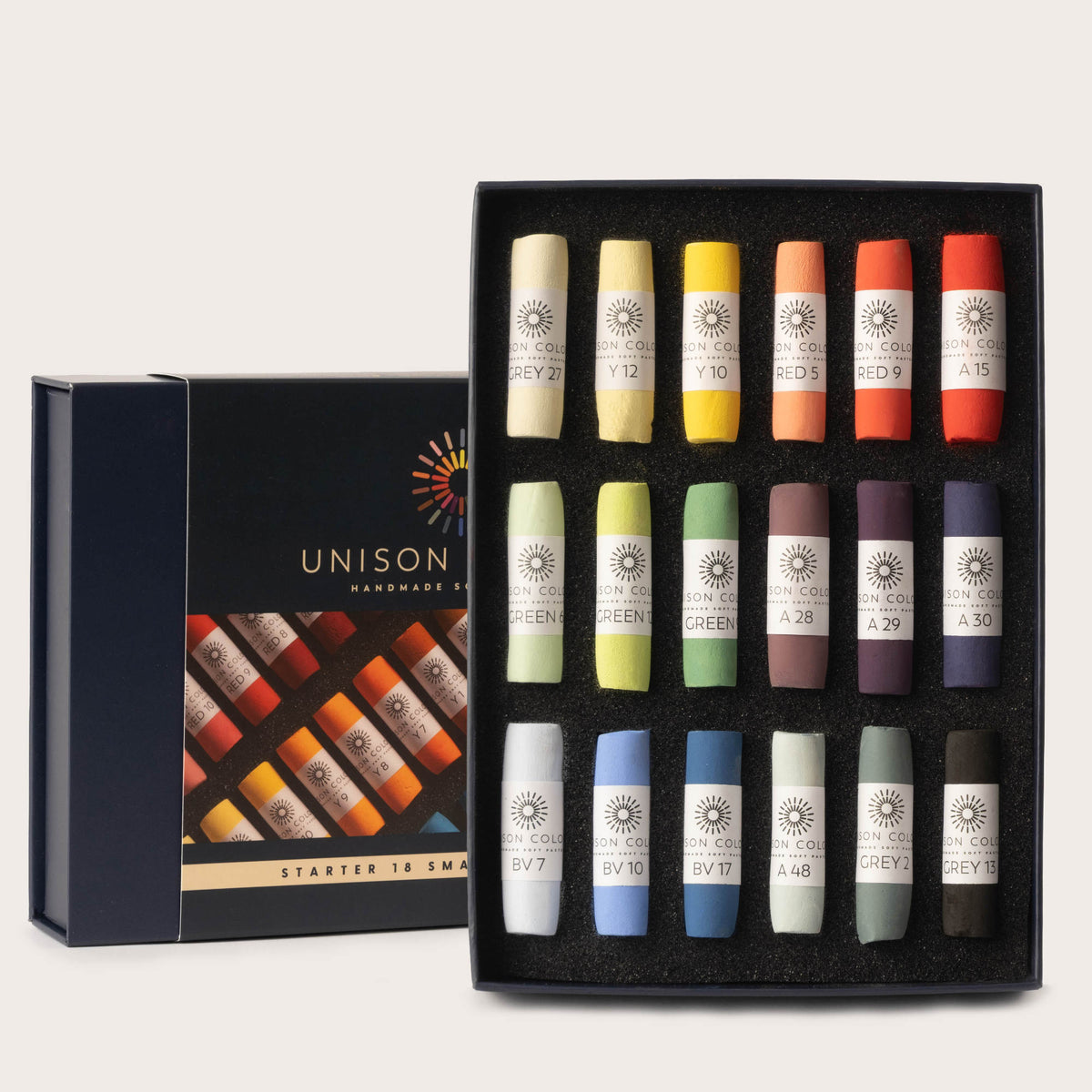 Unison Softpastel/tørpastel STRATERSÆT med 18stk
