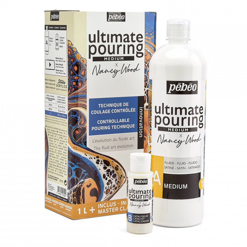 Pebeo Ultimate To komponent Pouring Medium 1000ml i sæt incl Video