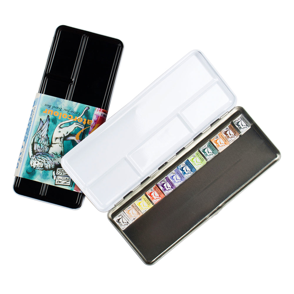 Renesans 1/2 pans akvarelsæt med 12 stk