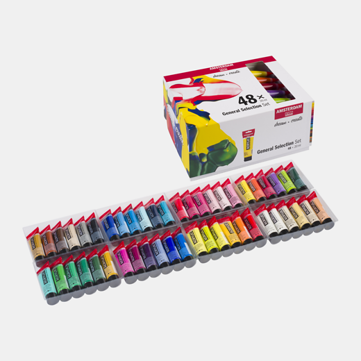 Gavesæt Amsterdam Akryl Farvesæt á 48x20ml