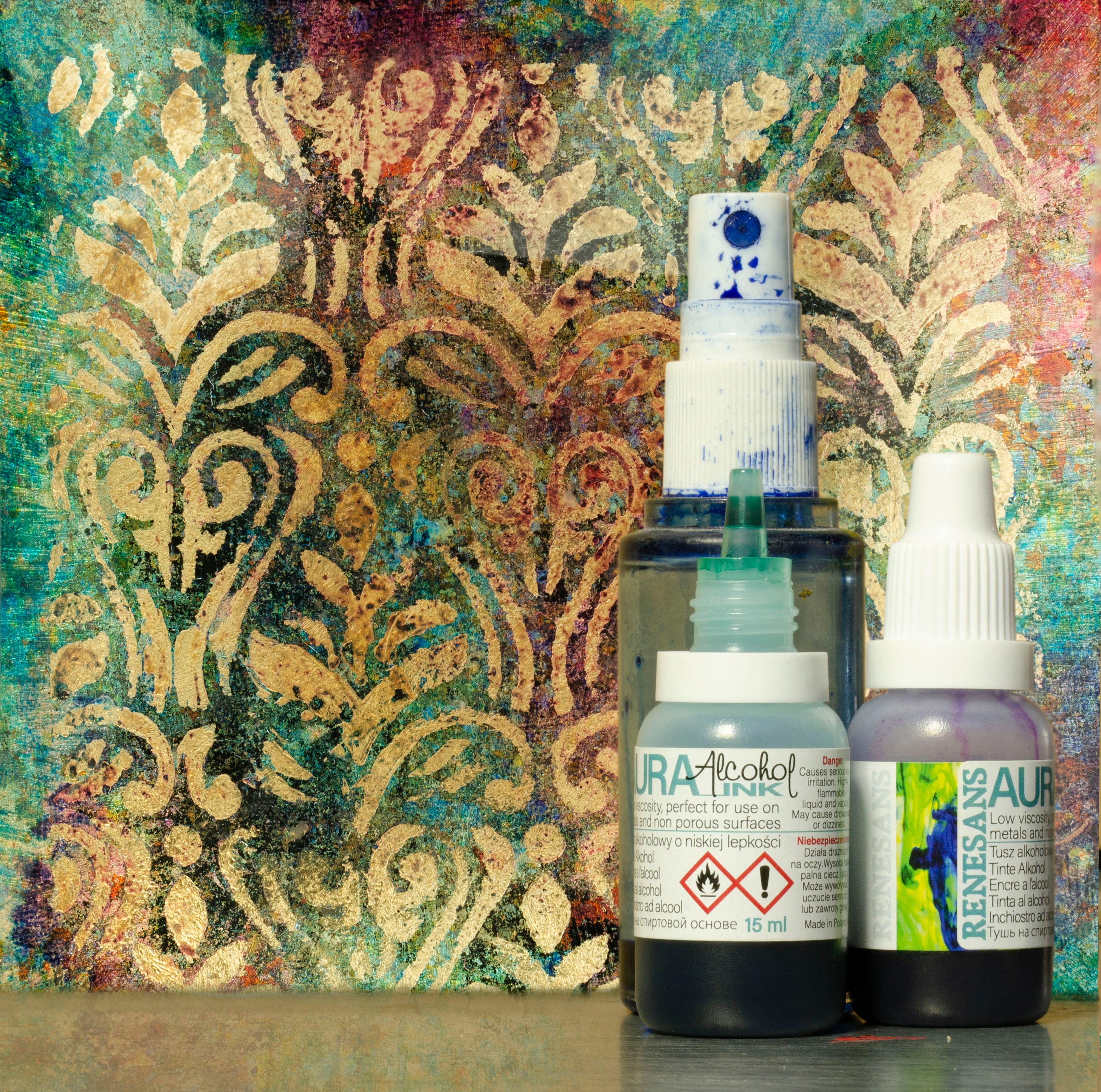AURA Alkohol Ink Startpakke - Kom godt igang!