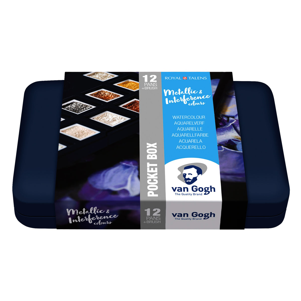 Van Gogh METALLIC Akvarel Pocket Box med 12 pans