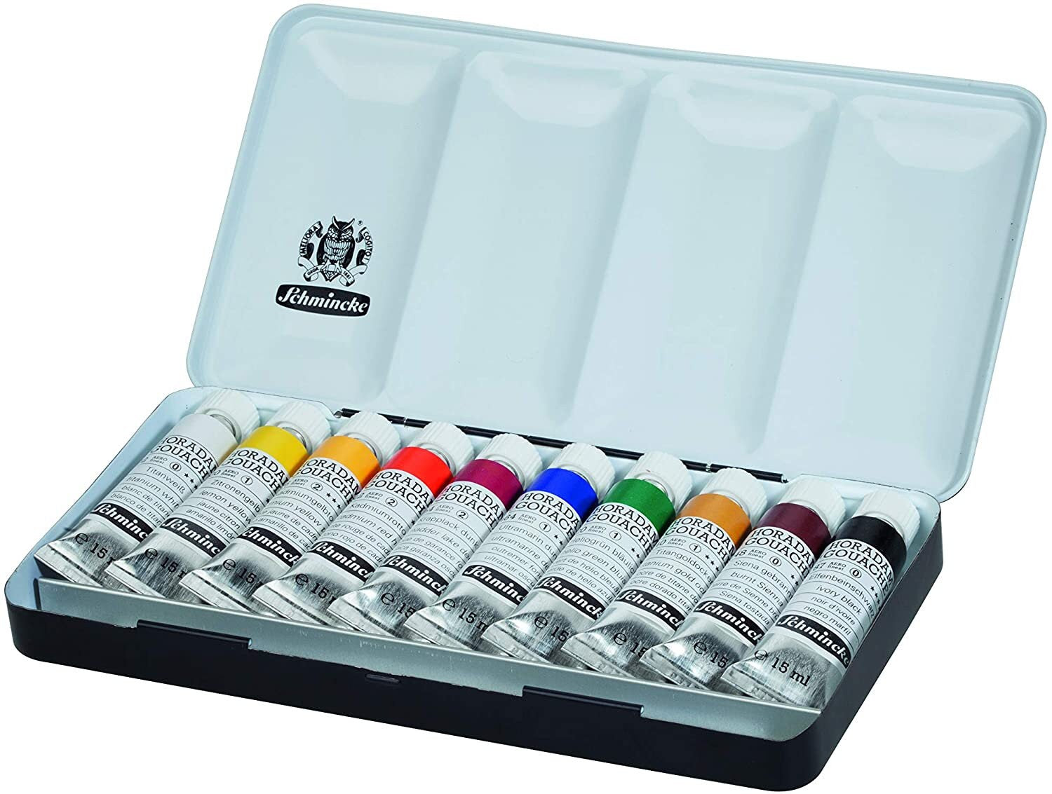 Schmincke Horadam Gouache sæt 10x15 ml.