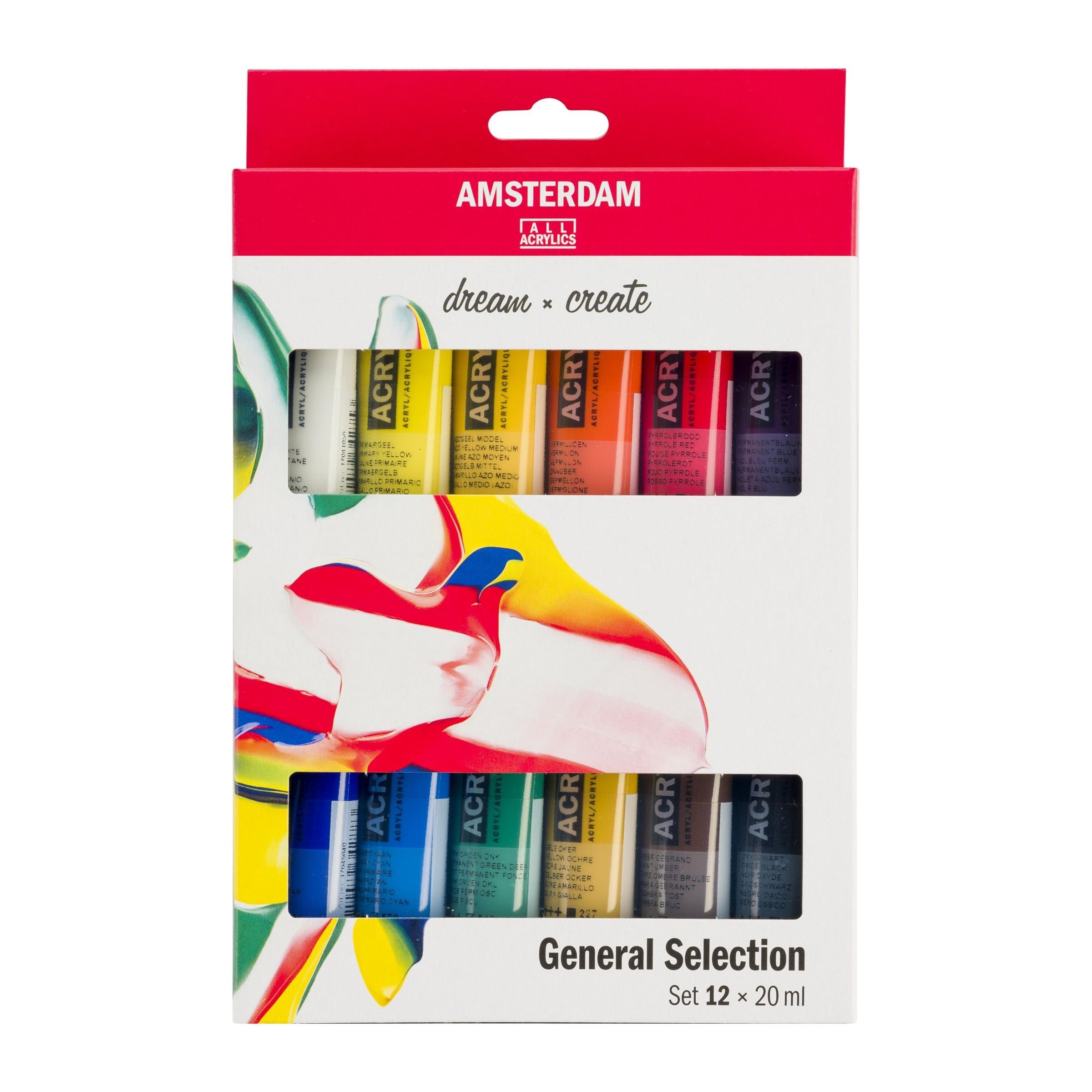 Amsterdam Farvesæt á 12x20ml