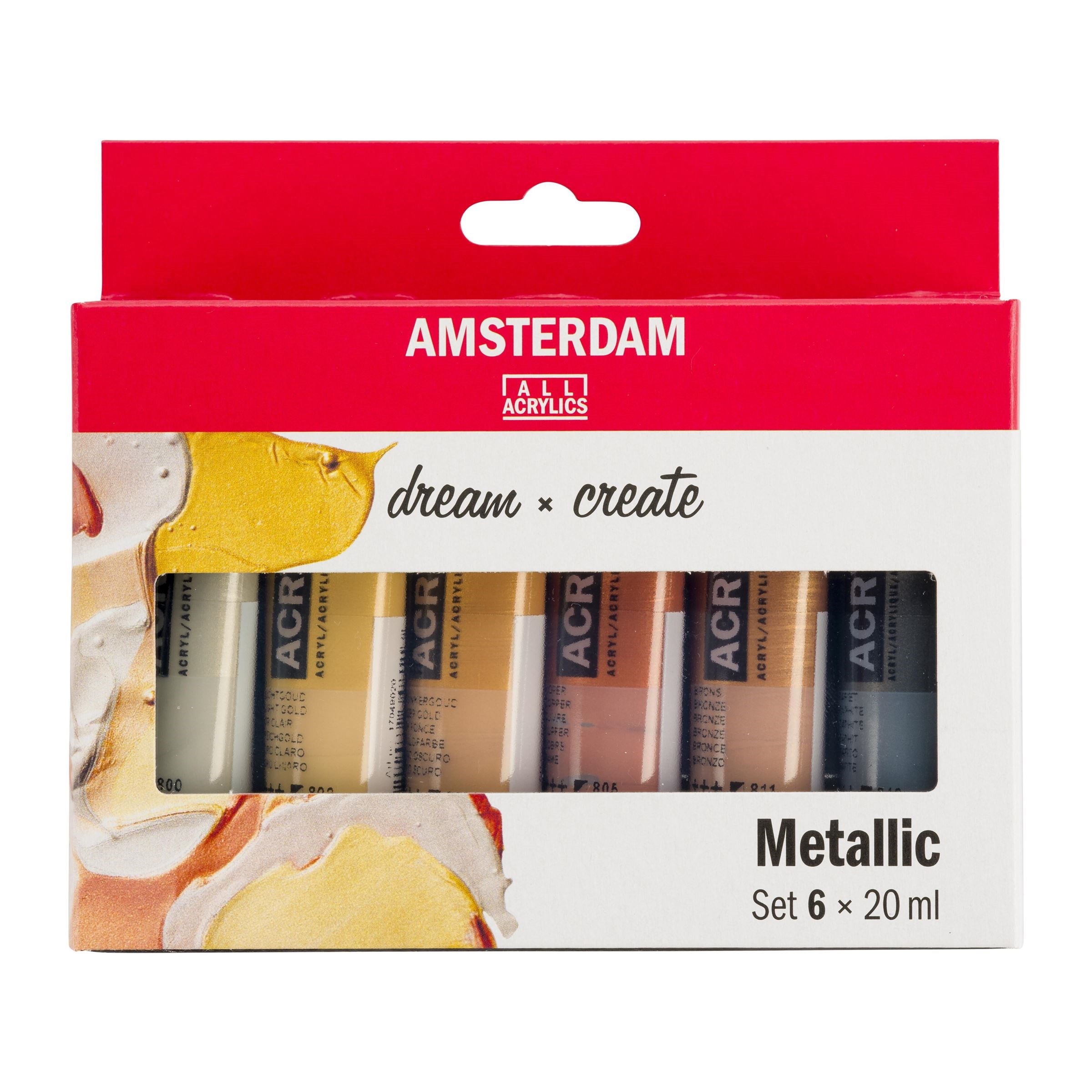 Amsterdam Metallic Farvesæt á 6x20ml