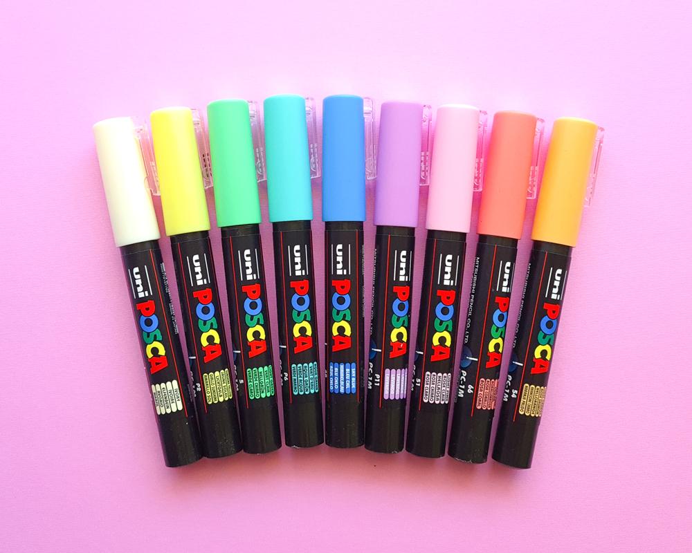 POSCA Akrylmarker i Sæt Soft Colors