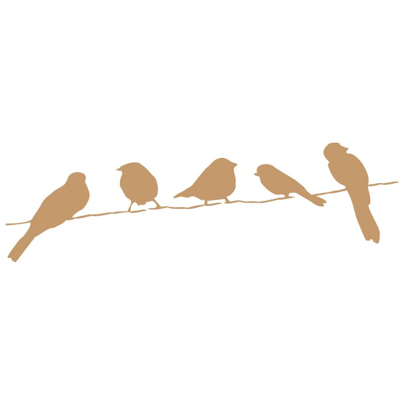 Stencil "Birds on Wire" no. 055