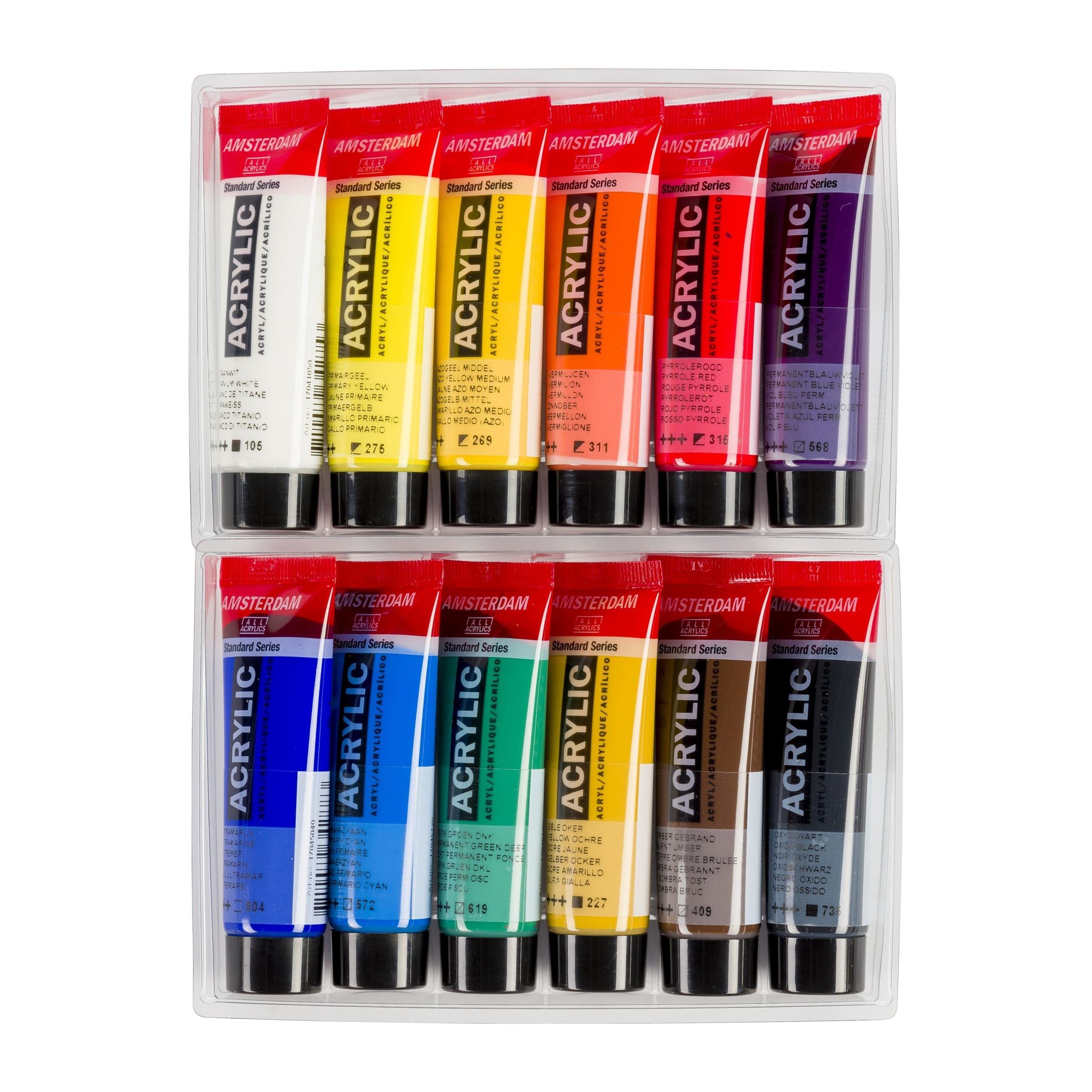 Amsterdam Farvesæt á 12x20ml