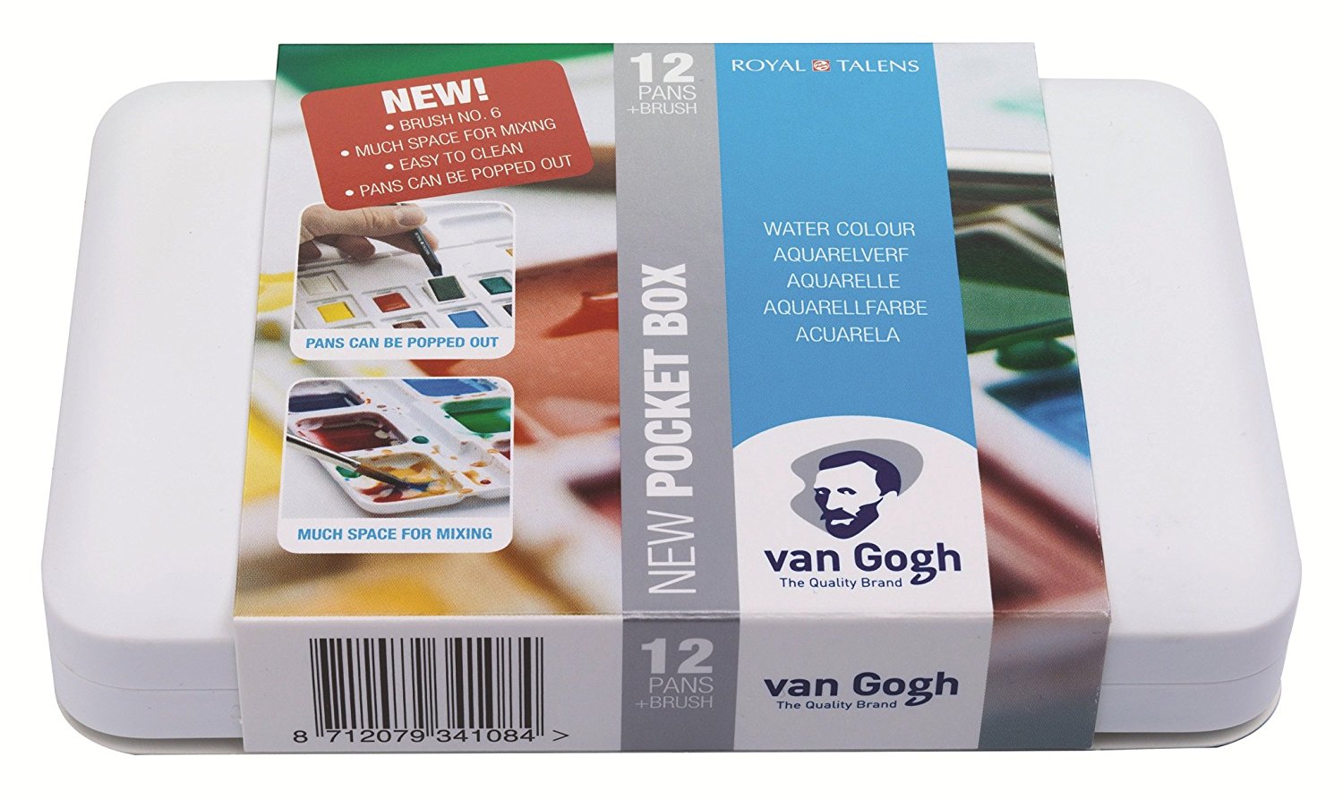 SPAR 20% PÅ Sæt med 12 stk - Van Gogh Akvarel Pocket Box