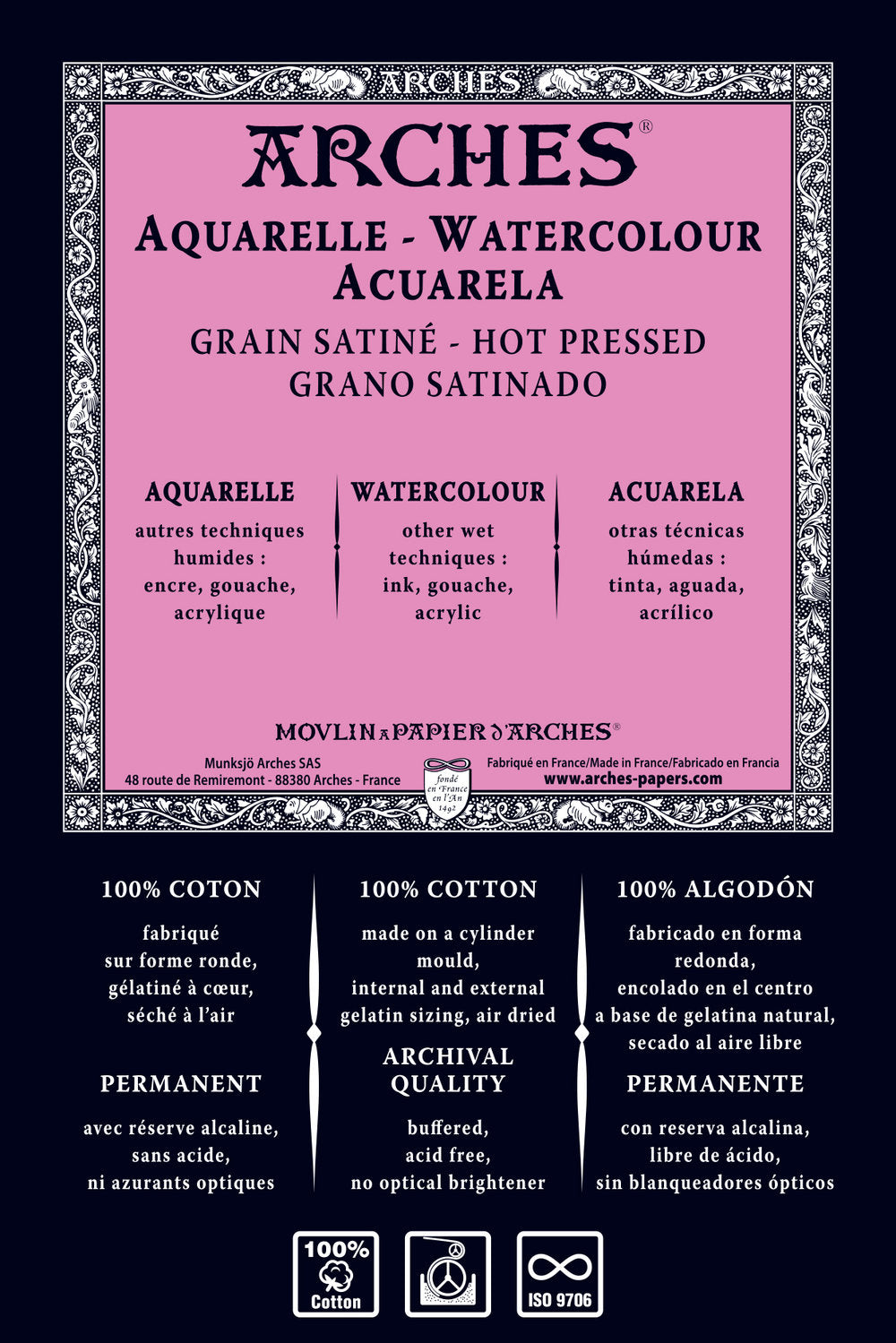 Arches Hotpressed Toplimet 300 GRAM 12 ark