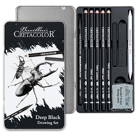 Cretacolor deep black tegnesæt
