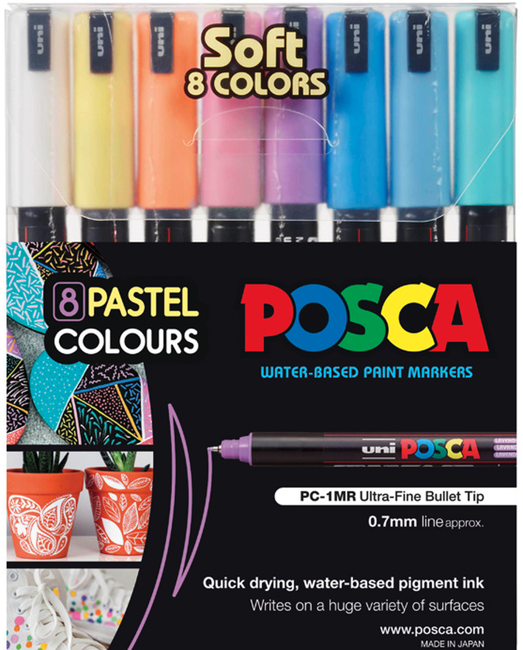 POSCA Akrylmarker i Sæt Soft Colors