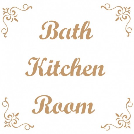 Stencil "Bath, Kitchen, Room" no. 051