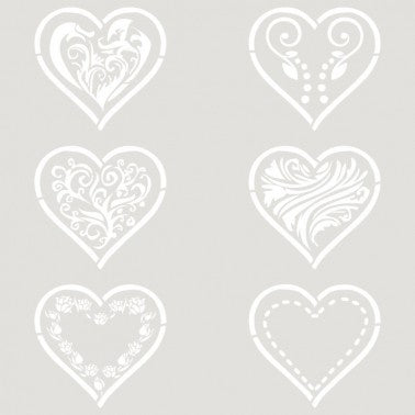 Stencil "Six Hearts" no 100